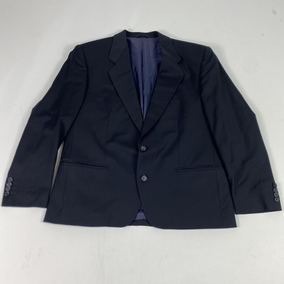 Loro Piana Super 100s Blazer Mens Large Navy Wool Tailor Hoff Zechbauer Italy